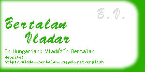 bertalan vladar business card